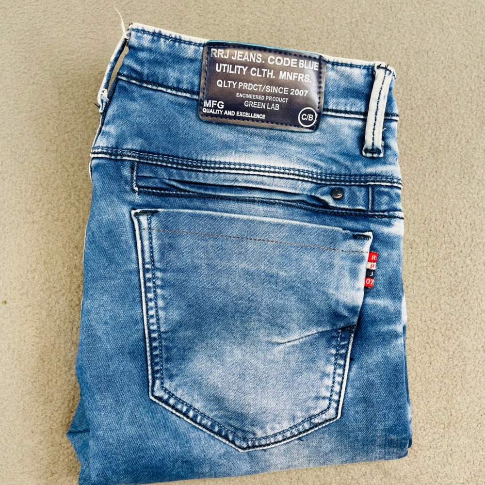 Rick Rogue Rockers Fit Men's Jeans Size‎ 32 Light Wash Slim Straight Streetwear